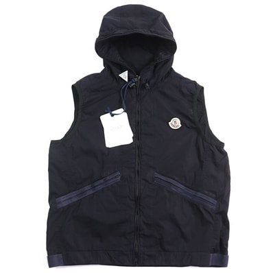 未使用品 モンクレール ベスト TOUQUES GIUBBOTTO ネイビ-