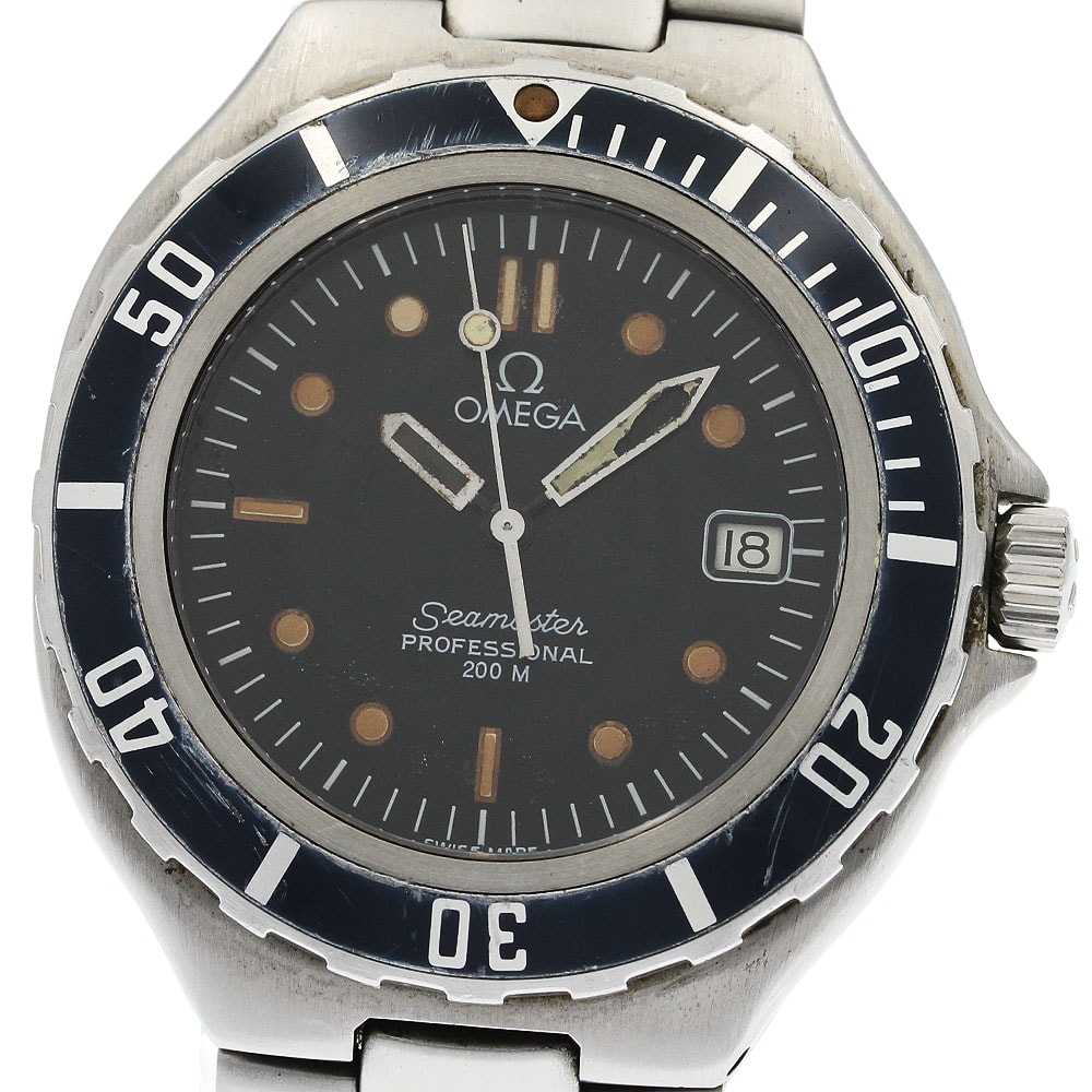 オメガ シーマスター200m デイト  クォーツ メンズ 【中古】