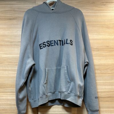 FEAR OF GOD ESSENTIALS 3D Silicon Applique Pullover Hoodie "Charcoal"