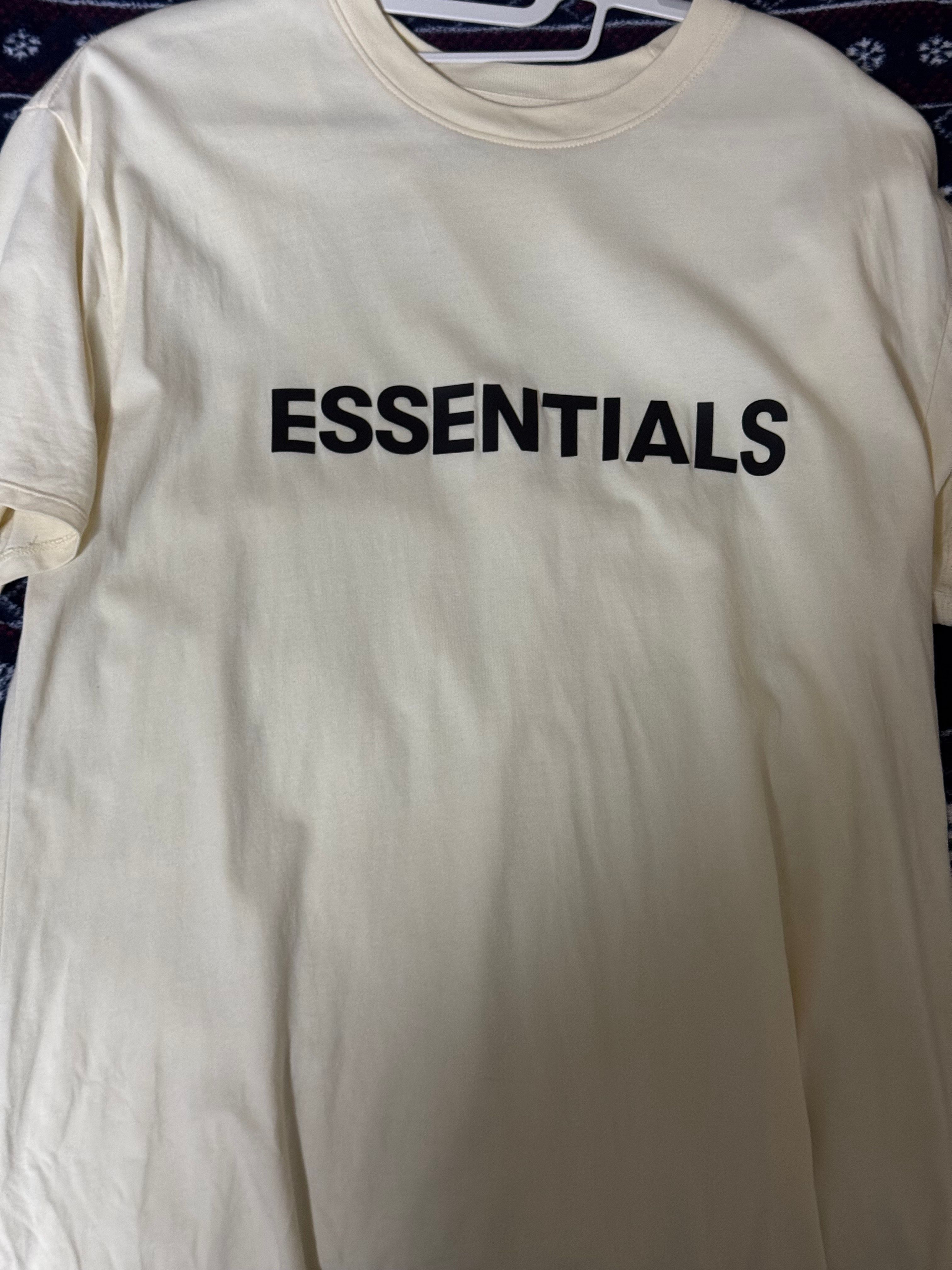 FEAR OF GOD ESSENTIALS 3D Silicon Applique Boxy T-Shirt "Buttercream"