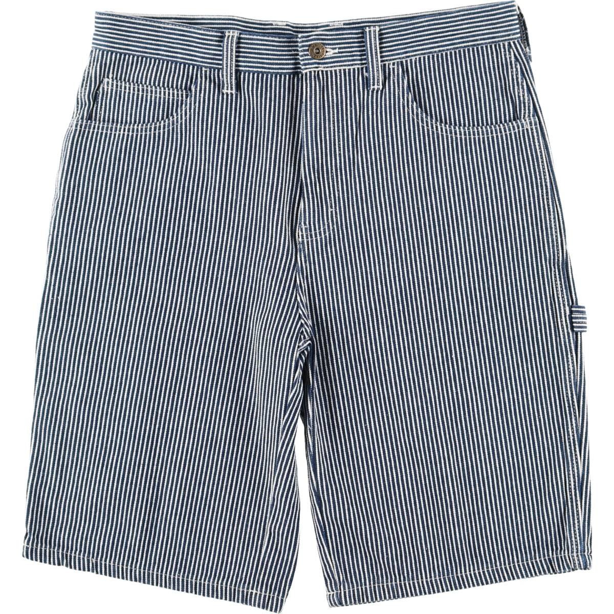 古着 ディッキーズ Dickies ストライプ柄 ペインターショーツ ショートパンツ メンズw35相当/eaa626544