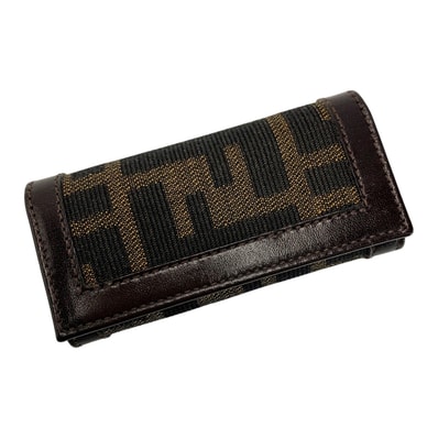 FENDI フェンディ ズッカ 2289-10162-099 ダークブラウン 四連キーケース メンズ レディース