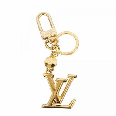 【6dd4071】ルイヴィトン キーホルダー・チャーム LV ファセット M65216 ゴールド【中古】レディース