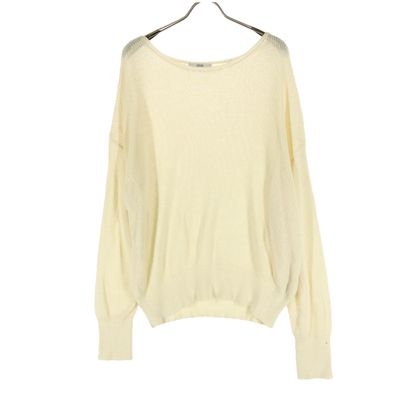 美品 JOURNAL STANDARD ジャーナルスタンダード 長袖 ボートネック ニット F アイボリー relume