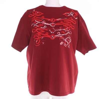 極美品 エルメス 半袖Tシャツ レッド レディース 40