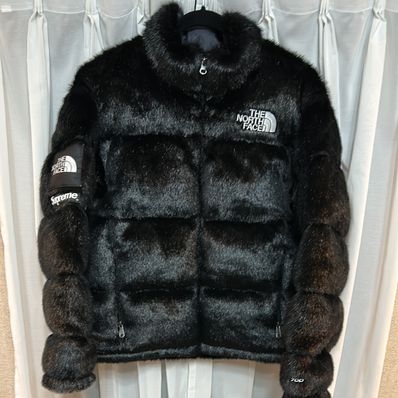Supreme x The North Face Faux Fur Nuptse Jacket "Black"