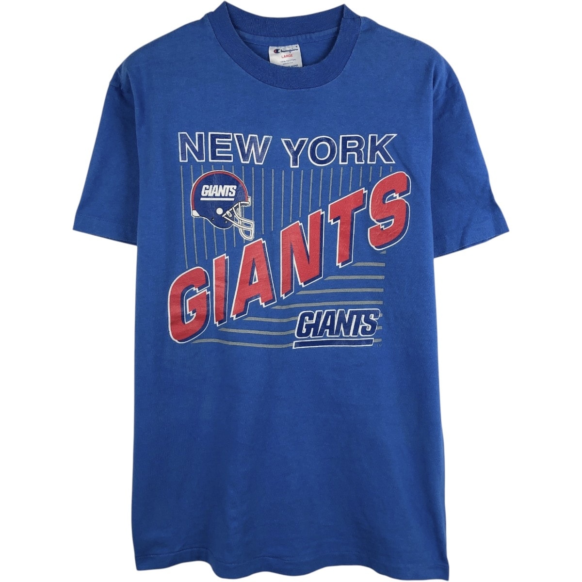 古着 90年代 チャンピオン Champion NFL NEW YORK GIANTS ニューヨークジャイアンツ スポーツプリントTシャツ USA製 メンズL相当 ヴィンテージ/eaa661943