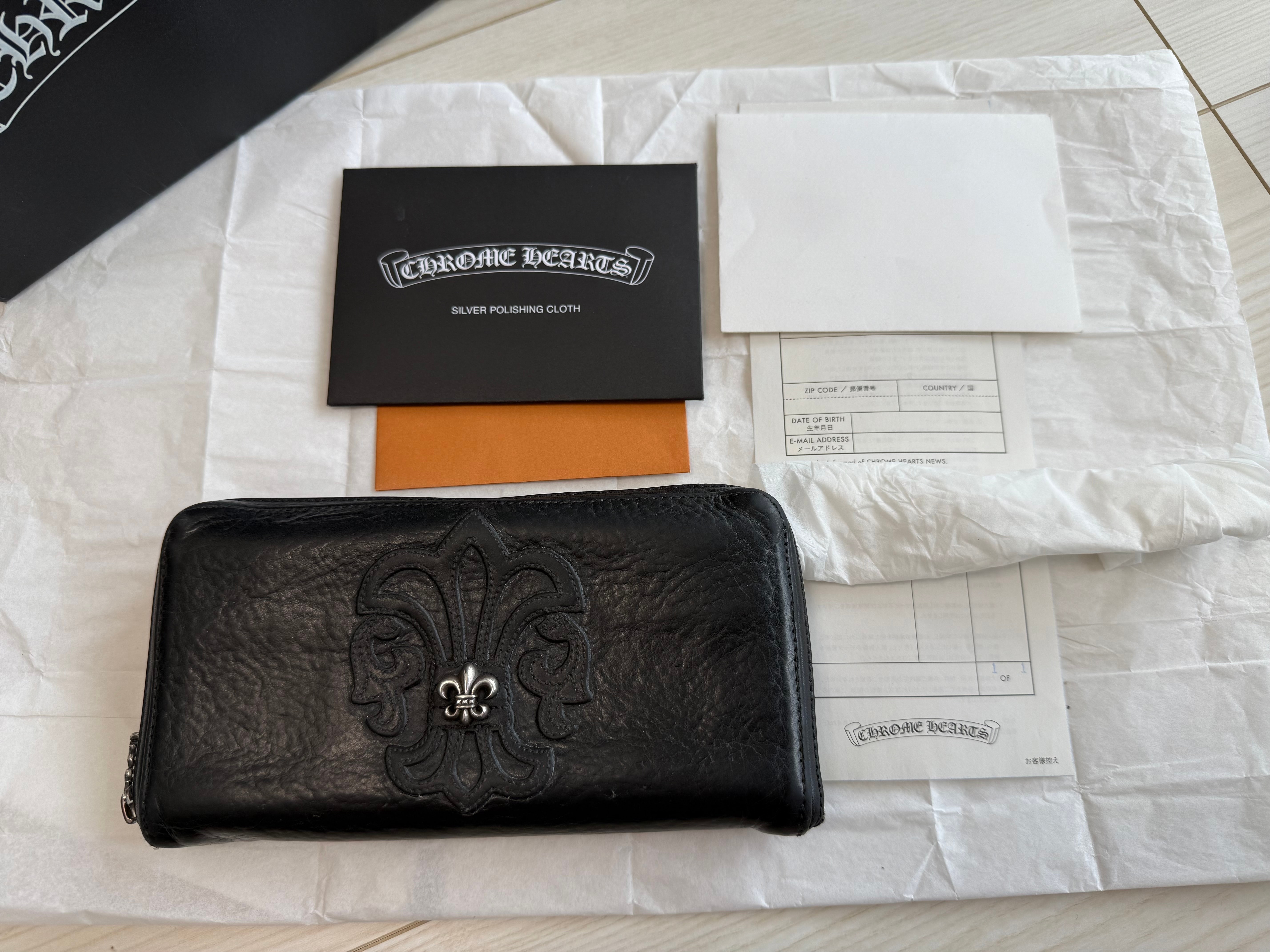 正規品!CHROME HEARTS クロムハーツ BSフレアウォレット 財布