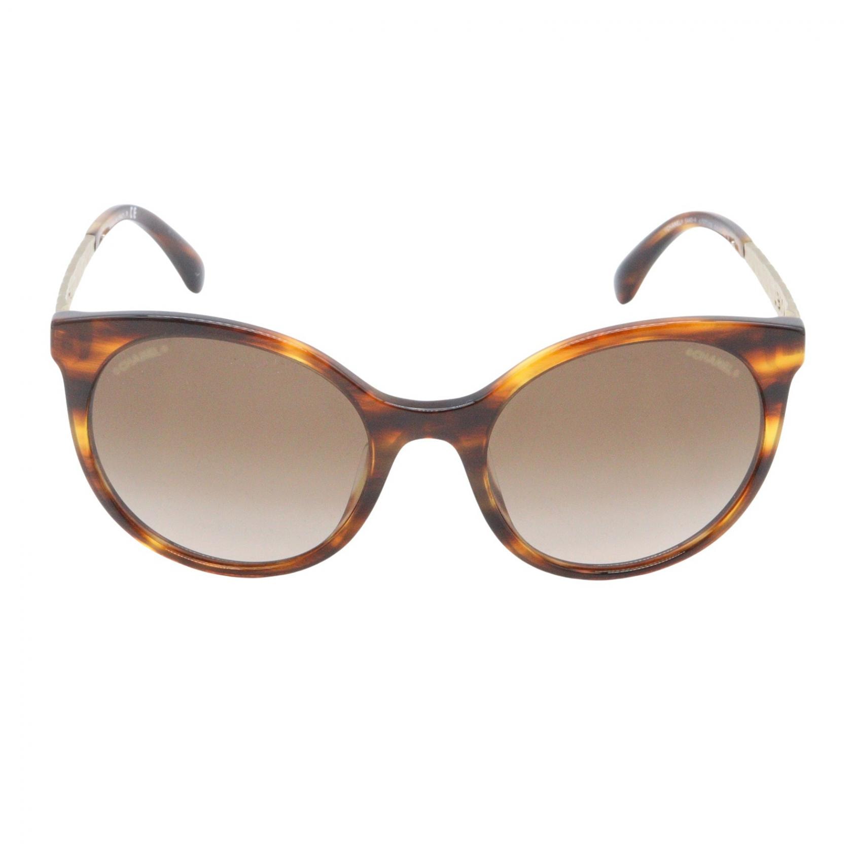 シャネル CHANEL サングラス サングラス 衣料品 アセテート レディース ブラウン系 5440A 1077/S5 【中古】