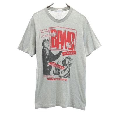 Hanes ヘインズ 90s オールド USA製 プリント 半袖 Tシャツ 42-44 グレー系