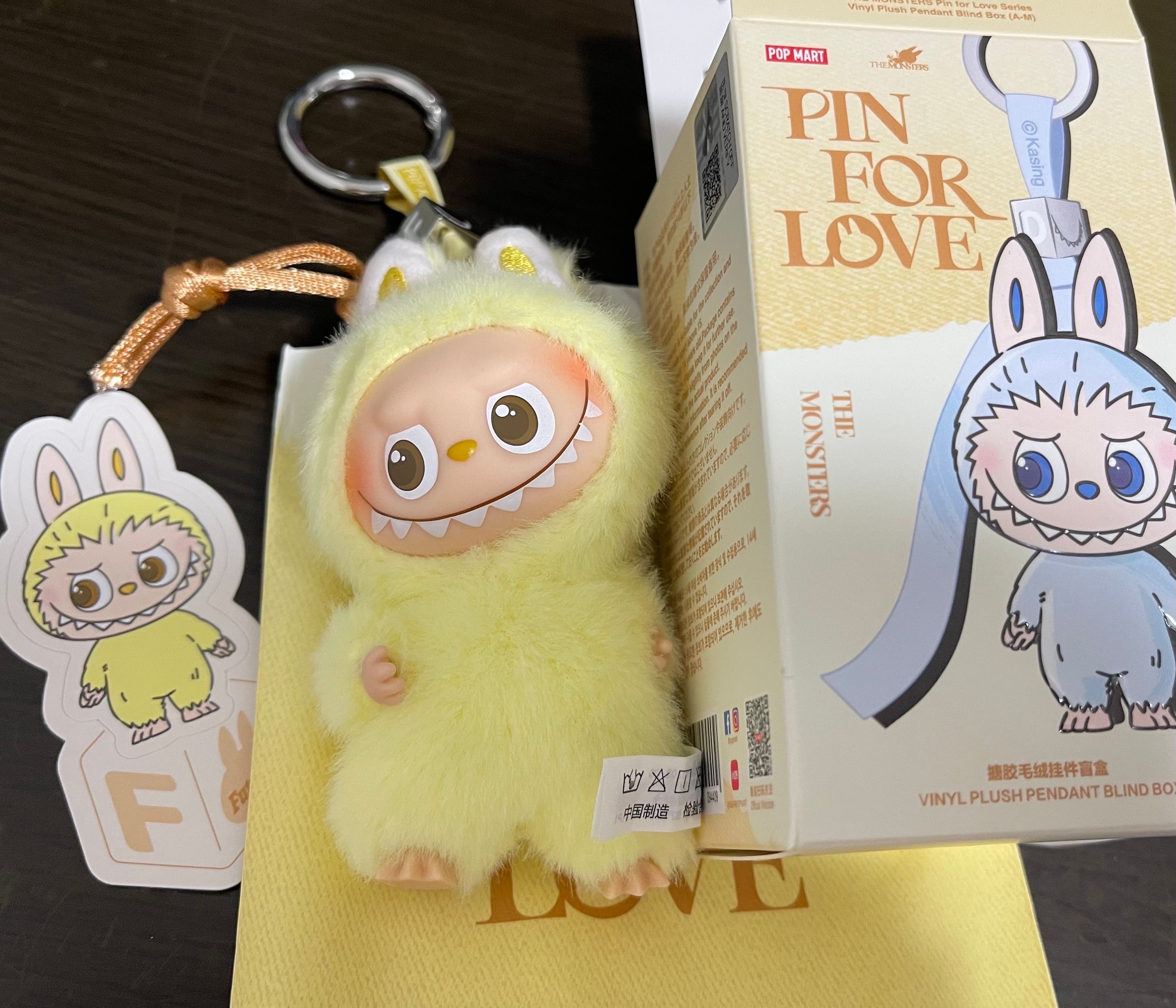 POP MART THE MONSTERS (LABUBU) Pin for Love Series-Vinyl Plush Pendant (A-M) F