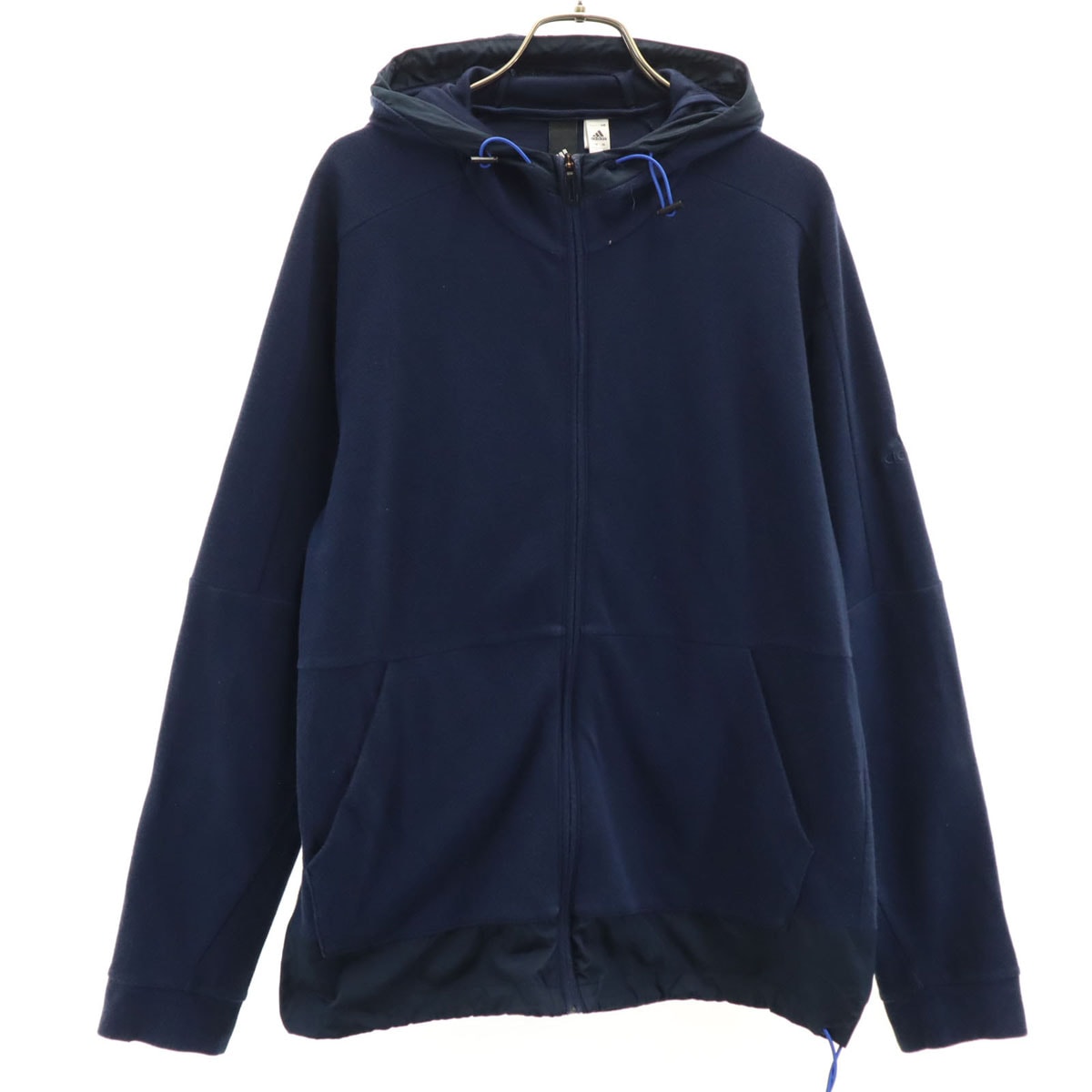 adidas アディダス 長袖 ジップパーカー L ネイビー