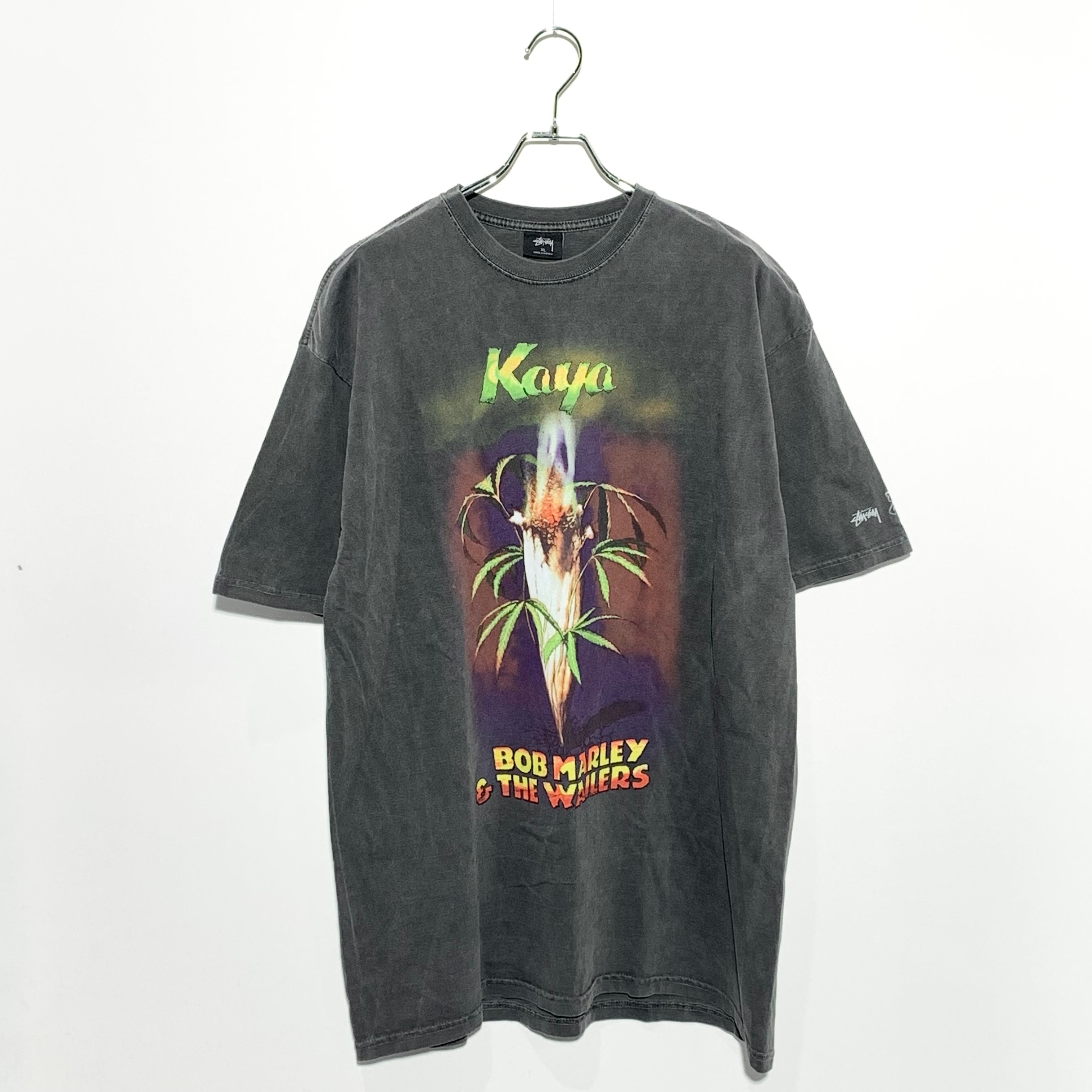 Stussy × Bob Marley Kaya Pig Dyed Tee Grey