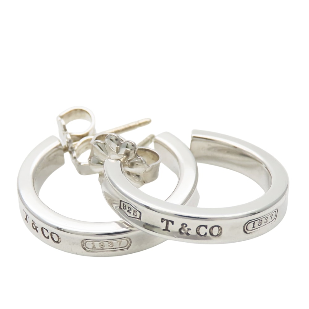 【中古】 ティファニー ピアス 1837 フープ シルバー925 約4.4g シルバー 人気 アクセサリー 小物 レディース 女性 TIFFANY&Co.