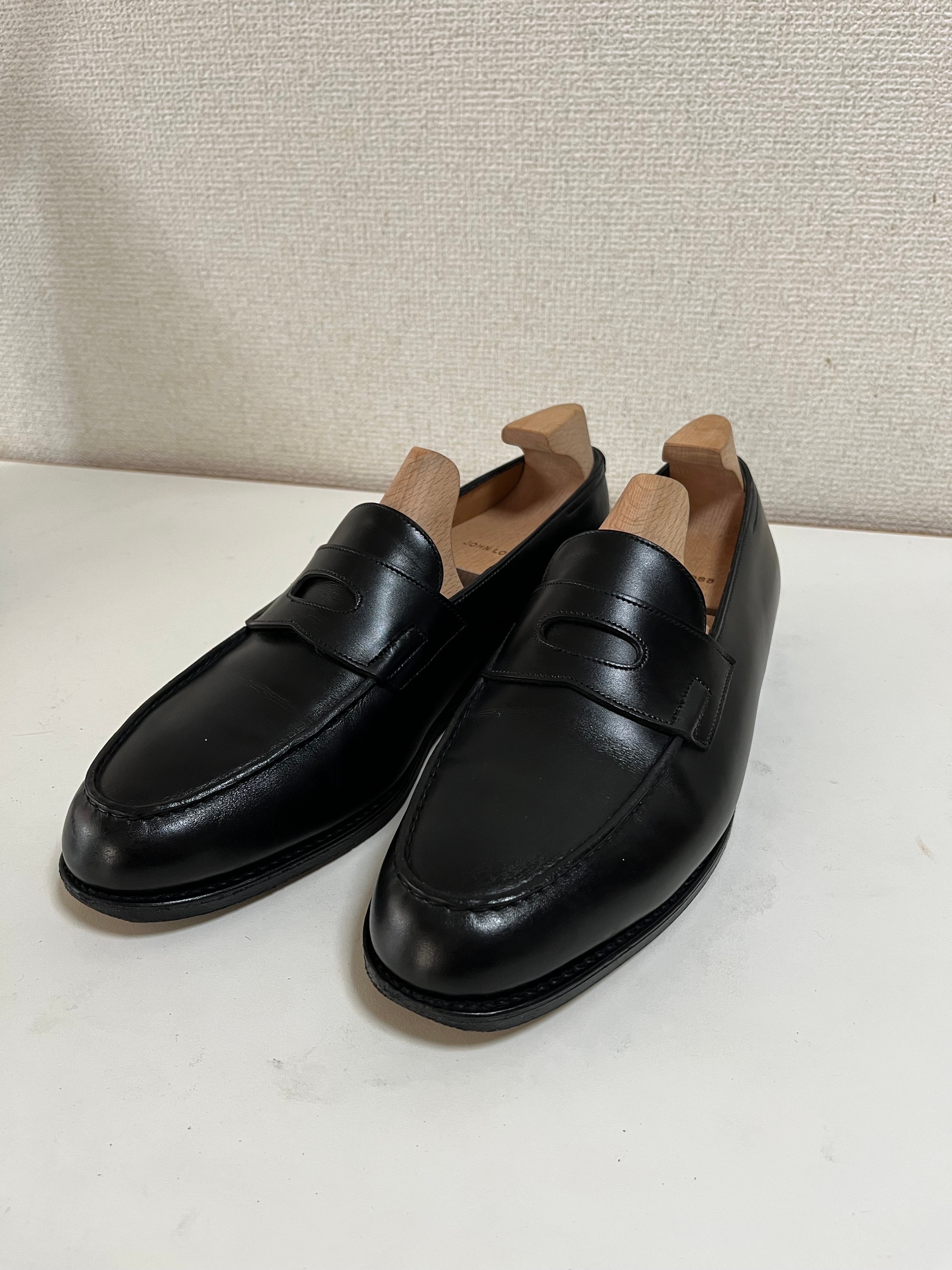 JOHN LOBB Lopez 4395 Calf Leather "Black" E Single Leather Sole