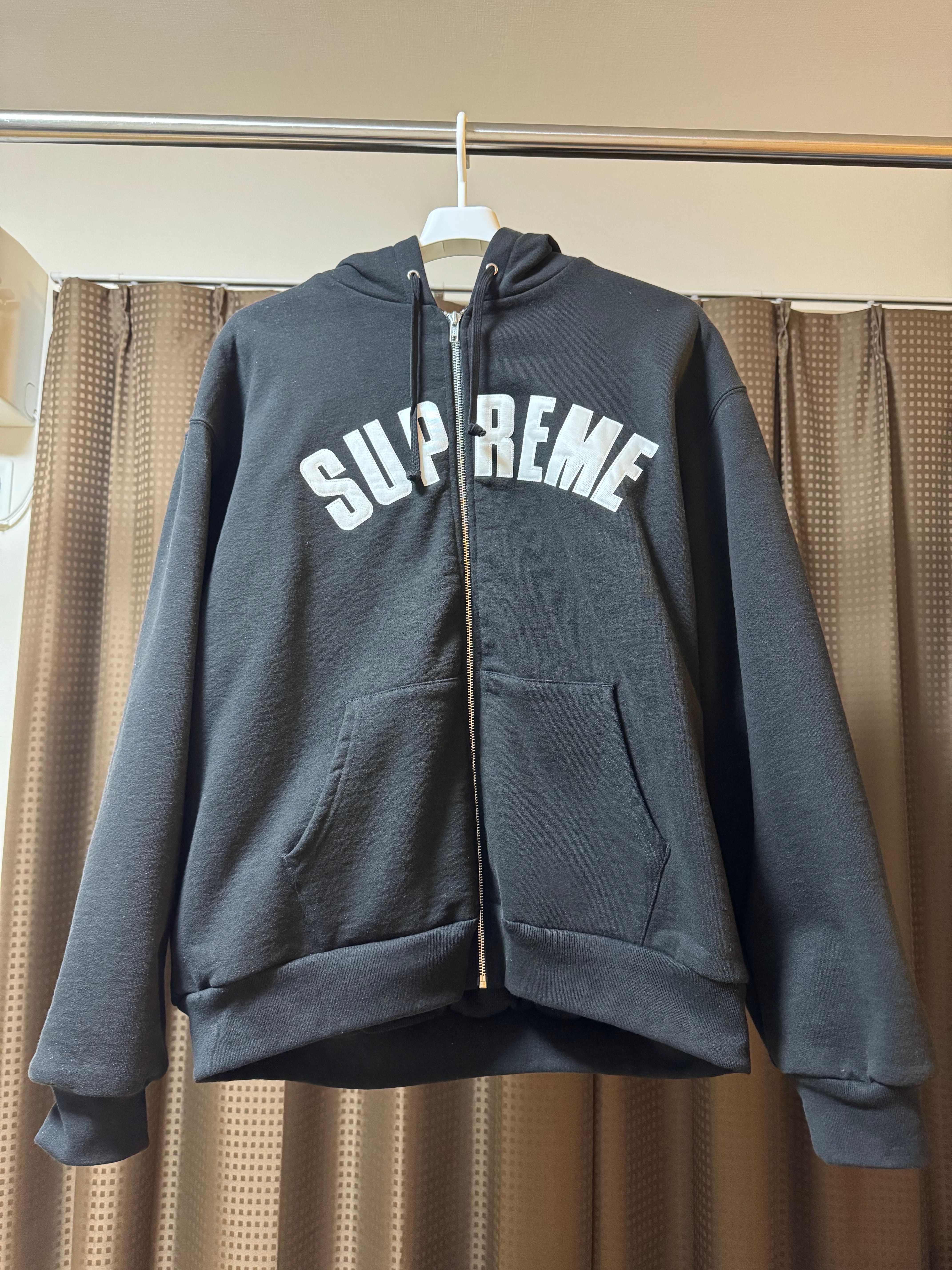 Supreme Arc Thermal Zip Up Hooded Sweatshirt "Black"