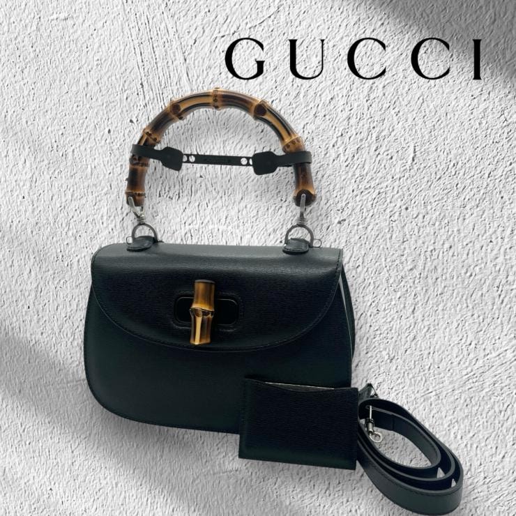 GUCCI グッチ バンブー ターンロック ハンドバック ショルダーバッグ 2way 409398 204991 ★美品★