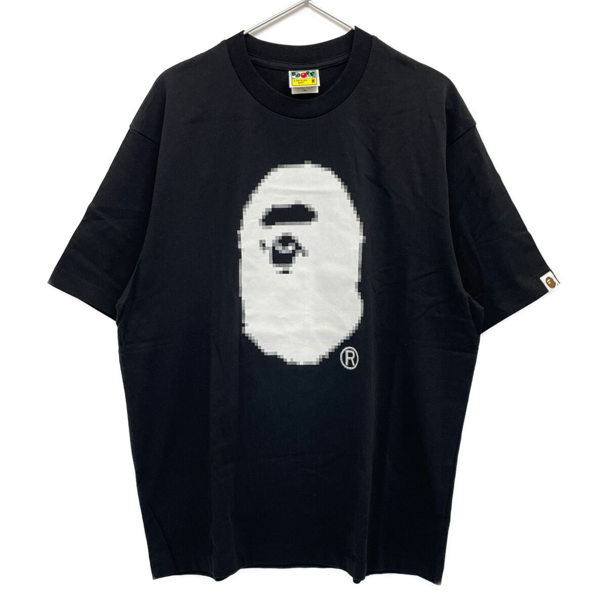 アベイシングエイプ 001TEK801348M  ピクセルロゴ ショートスリーブカットソー M