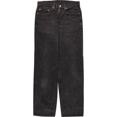 古着 00年代 リーバイス Levi's 550 RELAXED FIT ブラックデニム テーパードデニムパンツ メンズw32相当/eaa419512