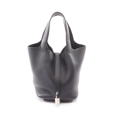 エルメス HERMES ピコタンロックPM ハンドバッグ バッグ レザー トリヨンクレマンス トリヨンクレマンス D刻印(2019年製造) レディース ブラック系 056289CK 【中古】