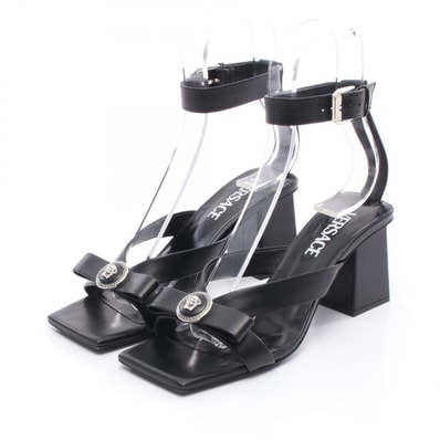 ヴェルサーチ VERSACE メデューサ サンダル 靴 レザー レディース ブラック系 【中古】