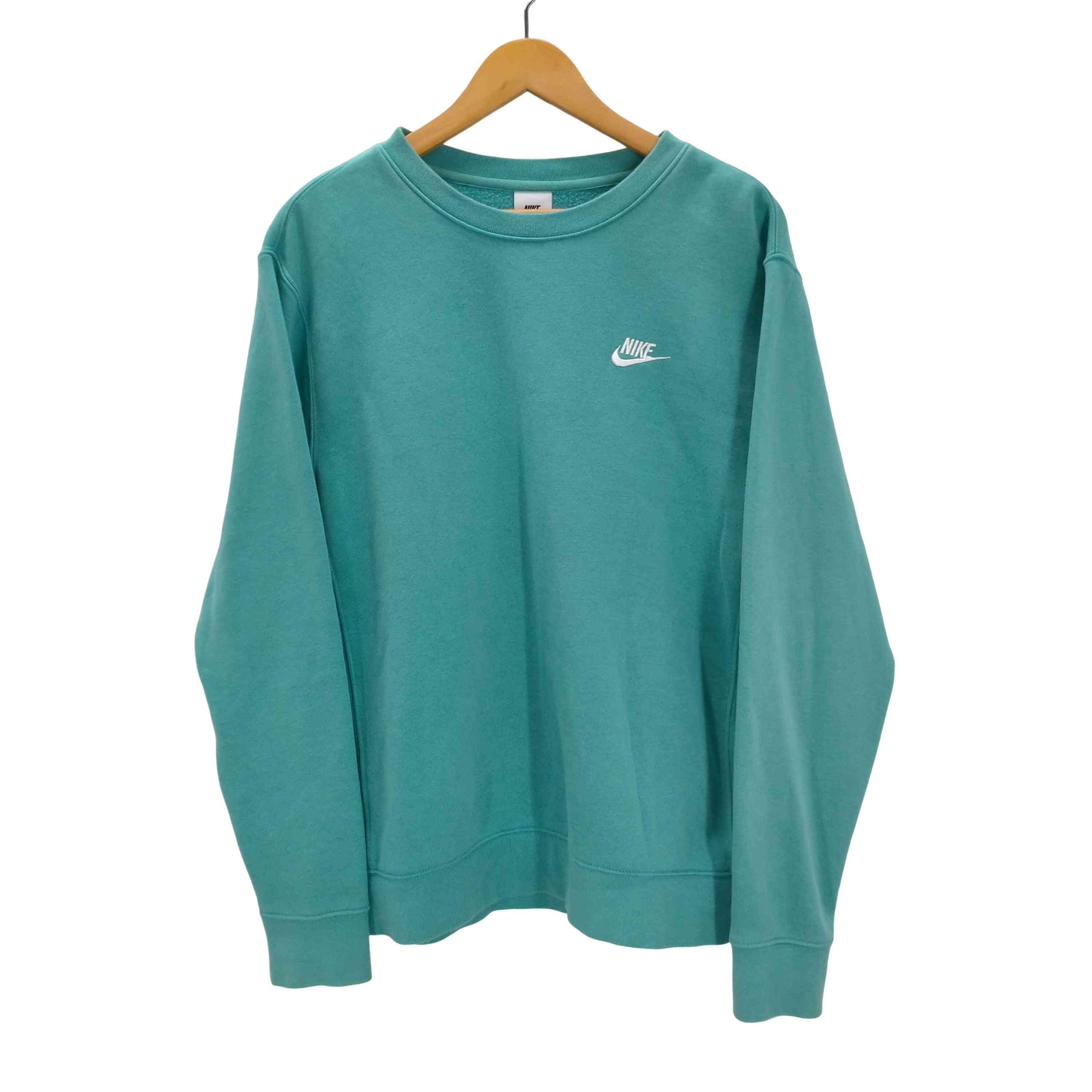 AS M NSW CLUB CRW BB WASHED TEAL/WHITE スウォッシュロゴ スウェット【1142240109538】