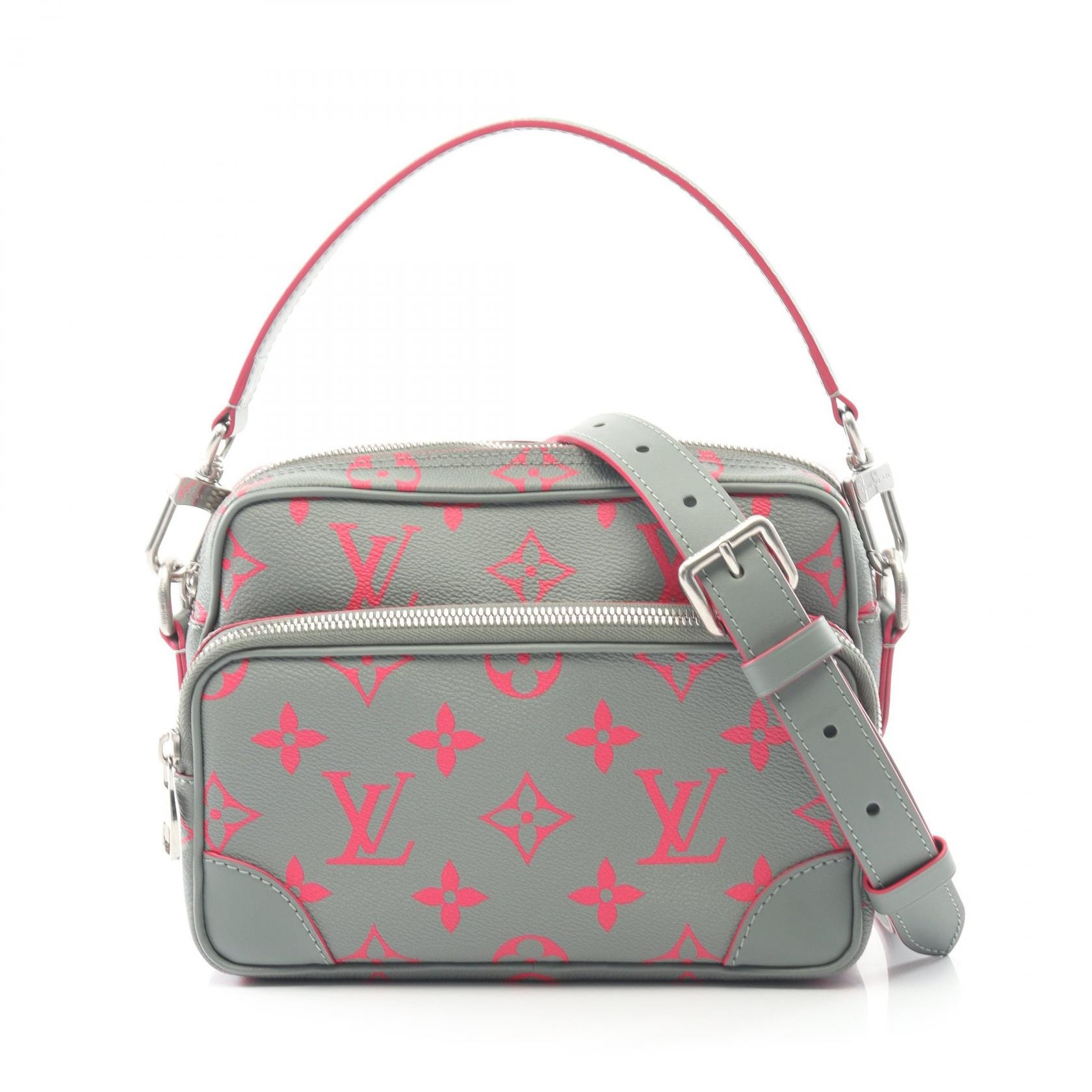 ルイ・ヴィトン LOUIS VUITTON ナイル モノグラムグロウ ハンドバッグ バッグ PVCコーティングキャンバス レザー グレー メンズ グレー系 M15024 【中古】