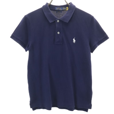 POLO RALPH LAUREN ポロラルフローレン 半袖 ポロシャツ XS ネイビー 鹿の子 CLASSIC FIT