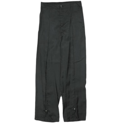 TOGA トーガ 23AW 日本製 Cupra satin pants キュプラサテンパンツ TA32-FF071 36 BLACK イージー ジップ ボトムス g24315