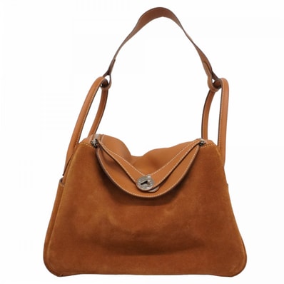【6de5556】エルメス ハンドバッグ リンディ30 スイフト ドブリス ゴールド シルバー金具 □R刻印 2wayバッグ【中古】レディース