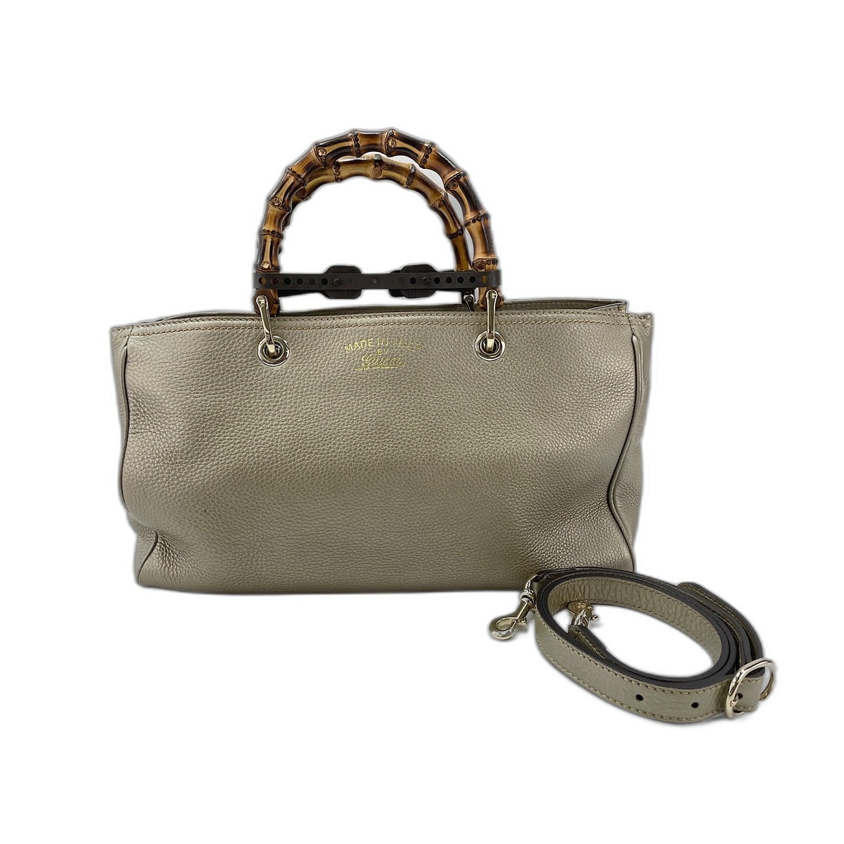 グッチ GUCCI バンブー ハンドバッグ レザー【中古】