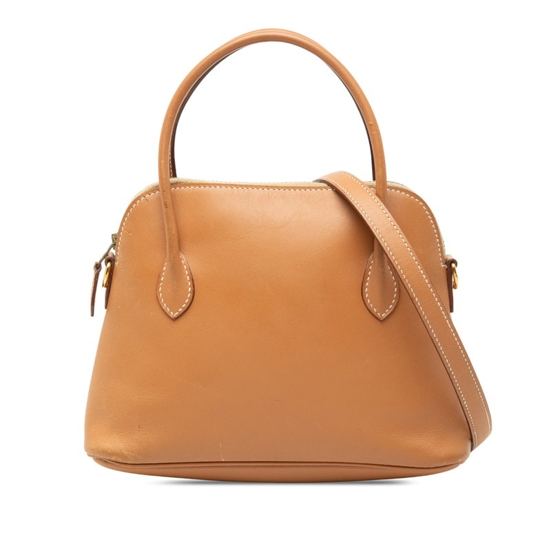エルメス ミニ ボリード20 ハンドバッグ ショルダーバッグ 2WAY ブラウン レザー レディース HERMES 【中古】