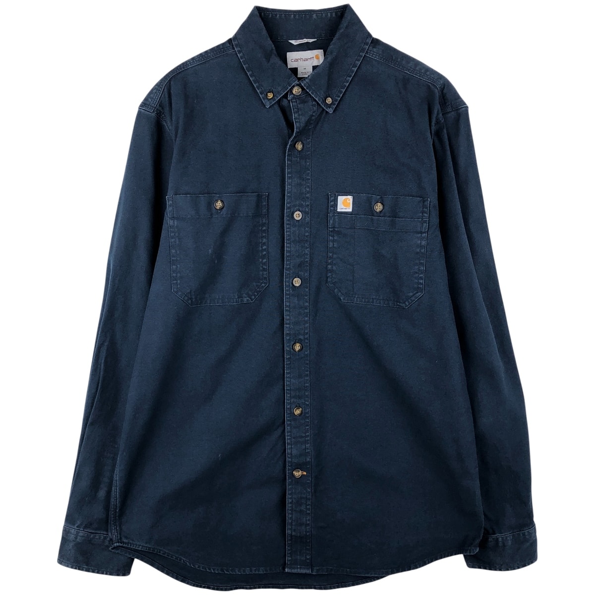古着 カーハート Carhartt RELAXED FIT 長袖 ボタンダウン ワークシャツ メンズM相当/eaa606738