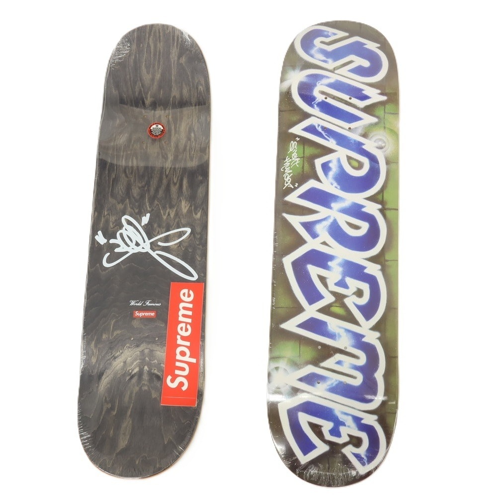 【中古】シュプリーム Supreme 2018年春夏 Lee Logo Skateboard スケートボード デッキ スケボー ブルーxグリーン【メンズ】