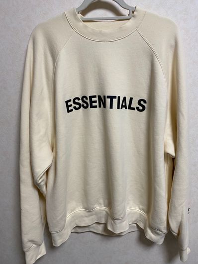 FEAR OF GOD ESSENTIALS 3D Silicon Applique Crewneck "Buttercream"