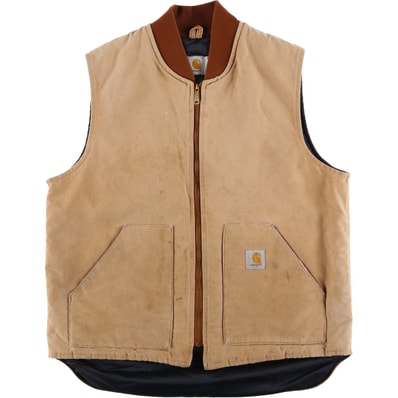 古着 カーハート Carhartt クラシックベスト 中綿入り ダックベスト USA製 メンズXL相当 ヴィンテージ/evb033632