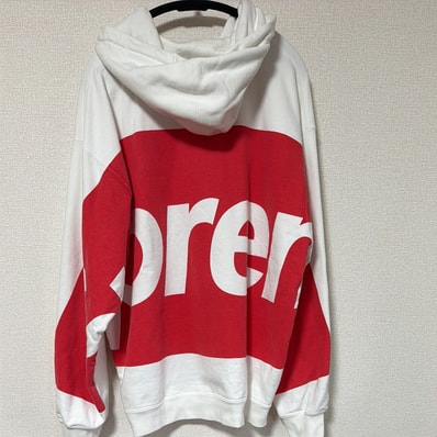 Supreme Big Logo Hooded Sweatshirt "White"