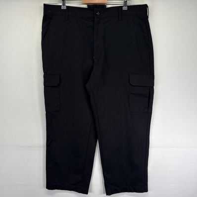 古着 レッドキャップ RED KAP パンツ ワーク カーゴパンツ ワンポイントロゴ 作業着 ジッパーフライ W40 ブラック系 メンズ