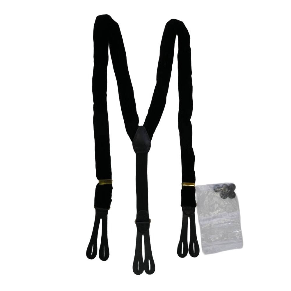 RALPH LAUREN ラルフローレン その他アクセサリー USA製 ベロア サスペンダー ブラック系【中古】