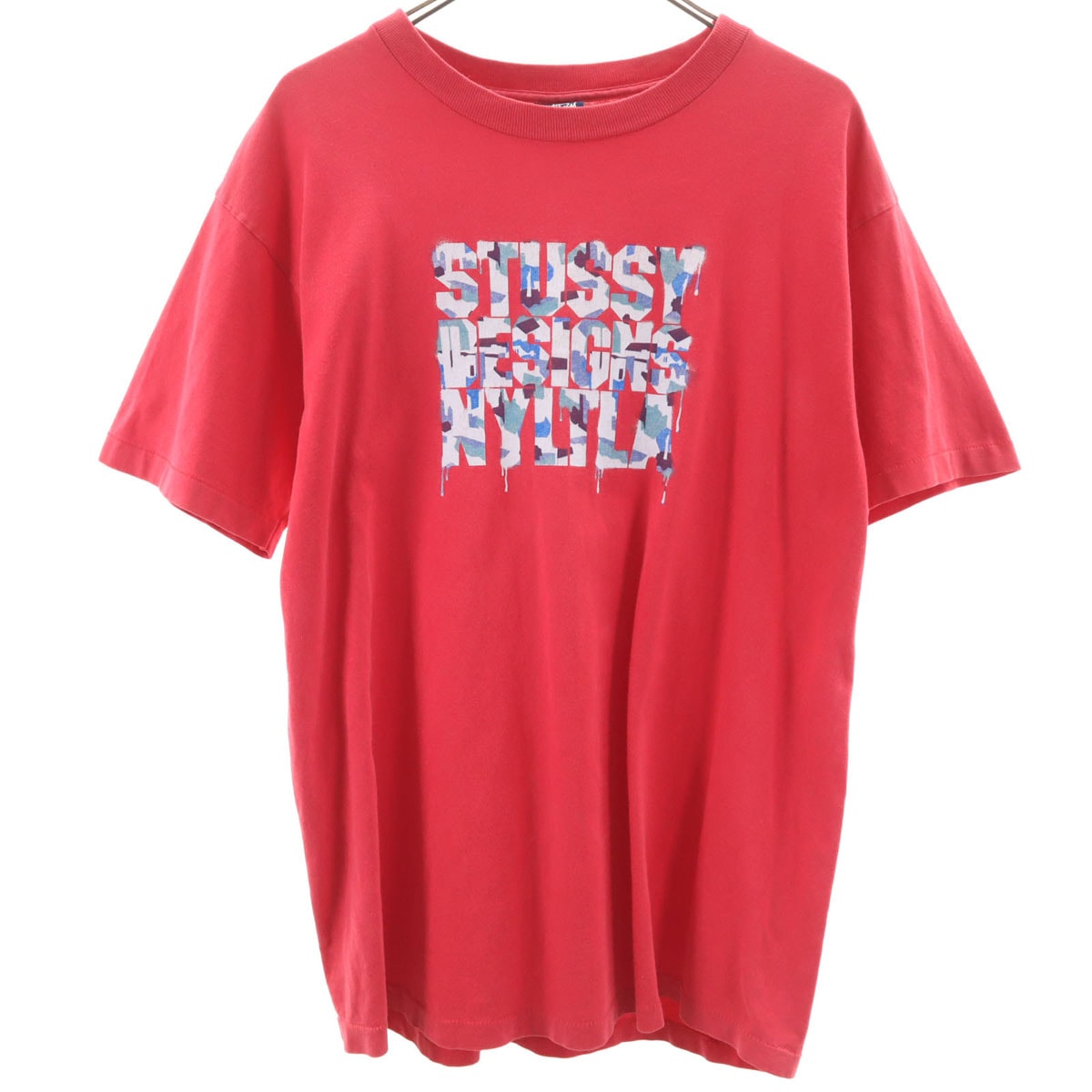 STUSSY ステューシー 90s USA製 オールド 半袖 Tシャツ L レッド