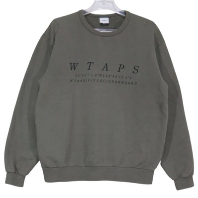 WTAPS ダブルタップス 19AW SYSTEM SWEATSHIRT 192ATDT-CP01S システム スウェットシャツ オリーブドラブ トップス サイズ01(S)