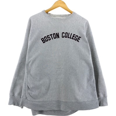 古着 チャンピオン Champion ORIGINAL REVERSE WEAVE オリジナルリバースウィーブ BOSTON COLLEGE ボストン大学 カレッジスウェットシャツ トレーナー メンズXL相当/eaa521647