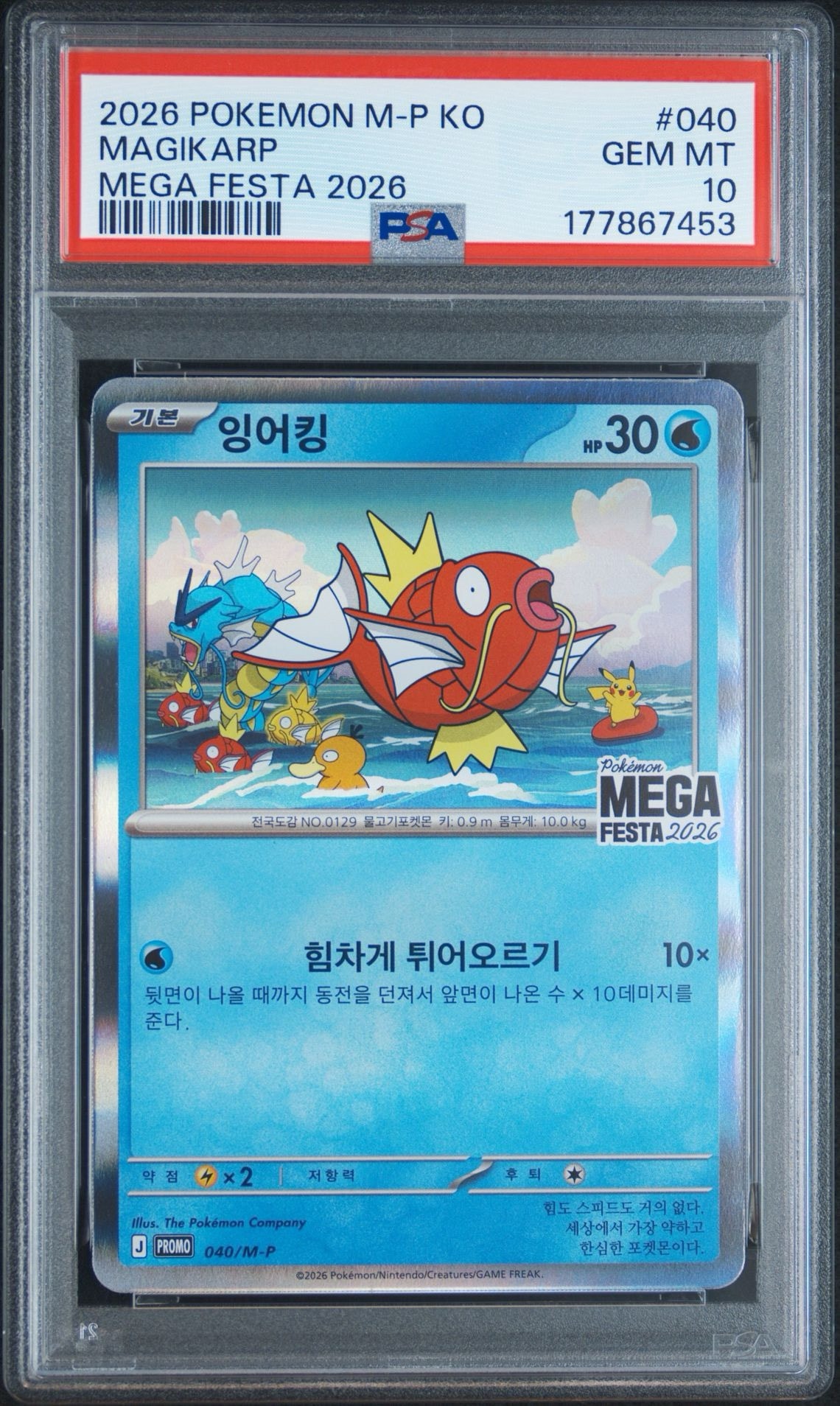コイキング プロモ [040/M-P]【韓国語版】(プロモーションカード「ポケモン メガフェスタ2026 プロモカードパック」)