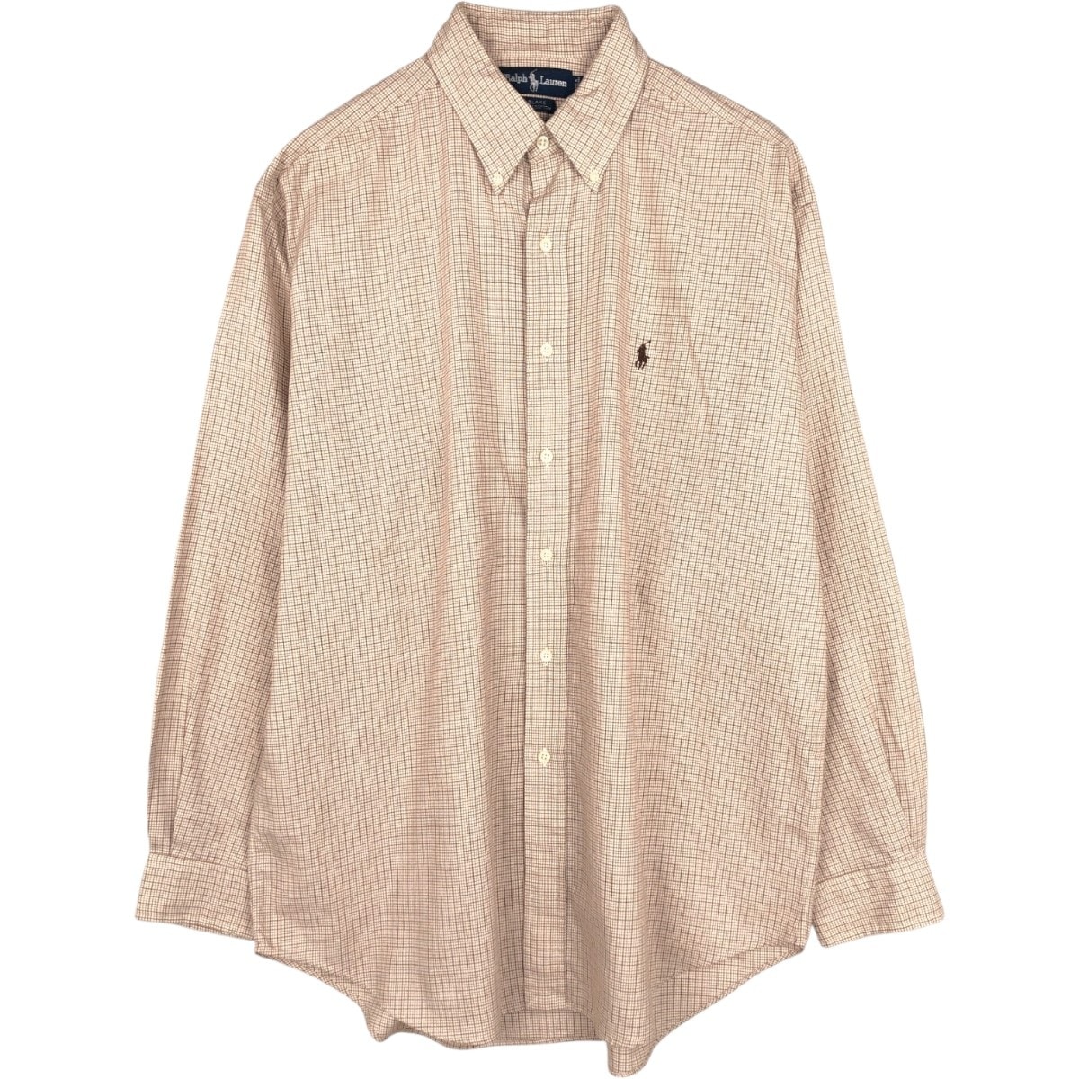 古着 ラルフローレン Ralph Lauren BLAKE 長袖 ボタンダウンチェックシャツ メンズL相当/eaa662725