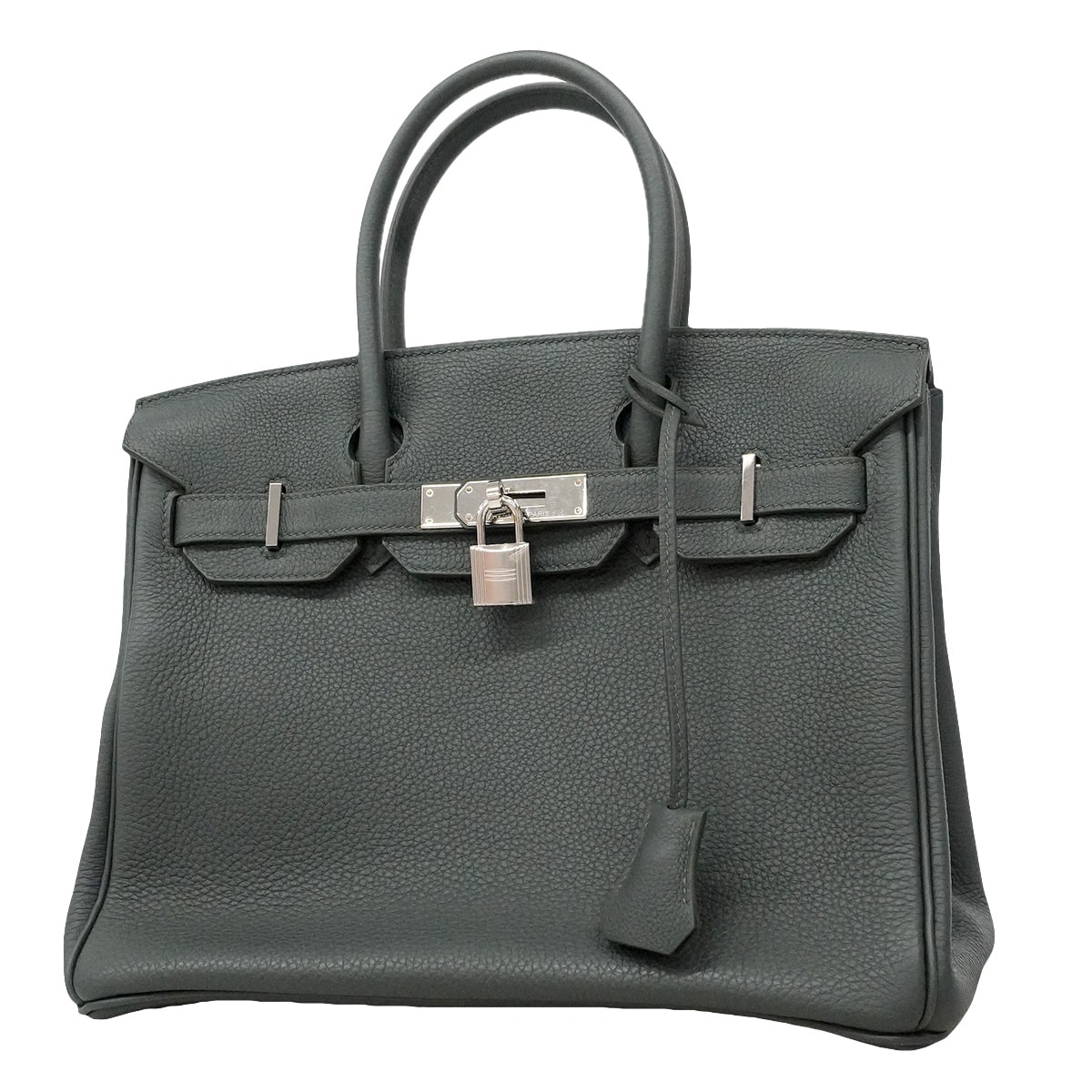 ★SALE【6ia1132-g】エルメス ハンドバッグ バーキン30 トゴ ヴェールマングローブ シルバー金具 K刻印【中古】レディース