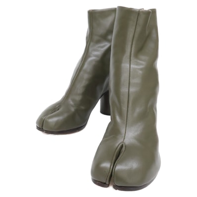 メゾンマルジェラ 【美品】22 S38WU0322 SY0086 697 レザー タビ ブーツ 37