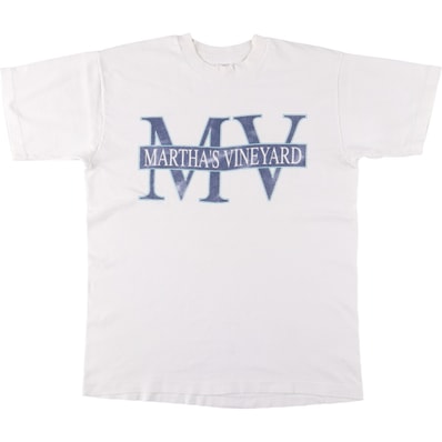 古着 90年代 フルーツオブザルーム FRUIT OF THE LOOM MARTHA'S VINEYARD マーサズ ヴィニヤード プリントTシャツ USA製 メンズL相当 ヴィンテージ/eaa563351