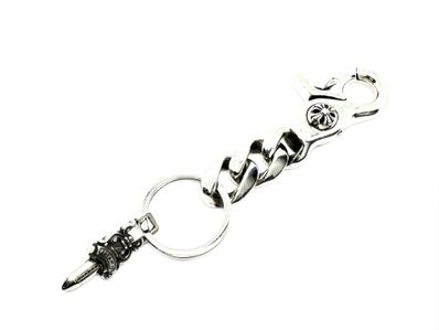 Chrome Hearts Key Ring Classic Link Short / Dagger "Silver"