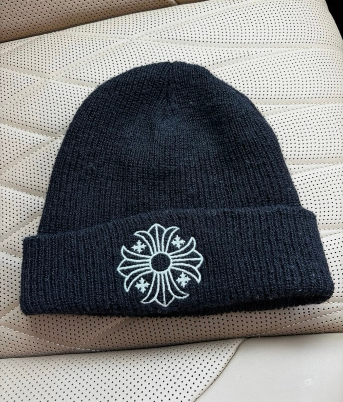 Chrome Hearts Wool Watch Cap CH Plus "Black/White"