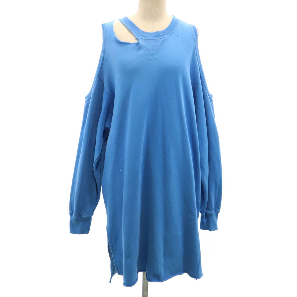 DIESEL ディーゼル 肩あき スウェット ワンピース XS ブルー系